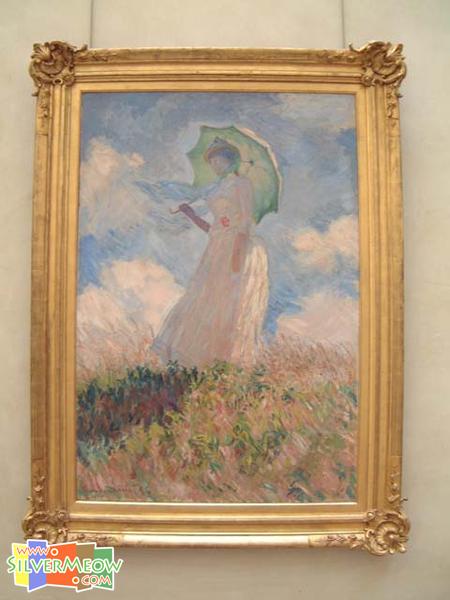 Lady With Parasol Facing Left - 莫奈 Claude Monet