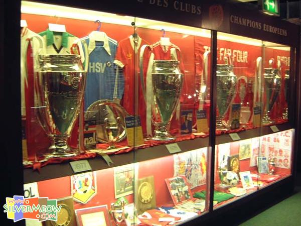 利物浦球会博物馆, 球会历年来所赢得欧洲冠军球会杯奖杯
