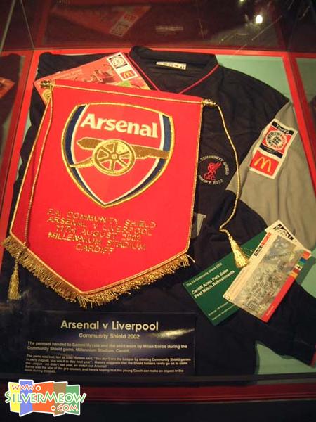 利物浦球會博物館, 2002年於千禧球場 Millennium Stadium 舉行之慈善盾賽事, 對手為阿仙奴 Arsenal