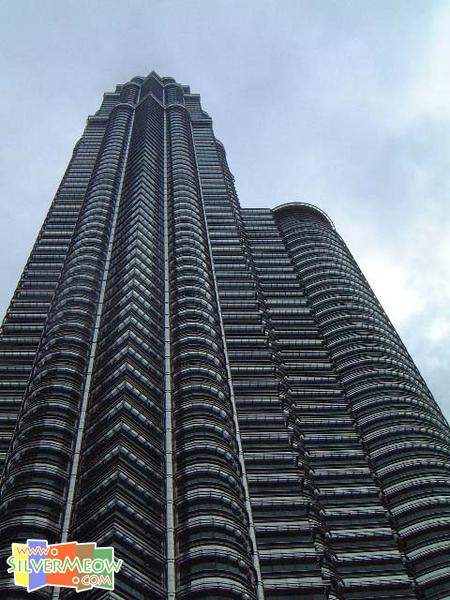 雙子塔底部仰觀