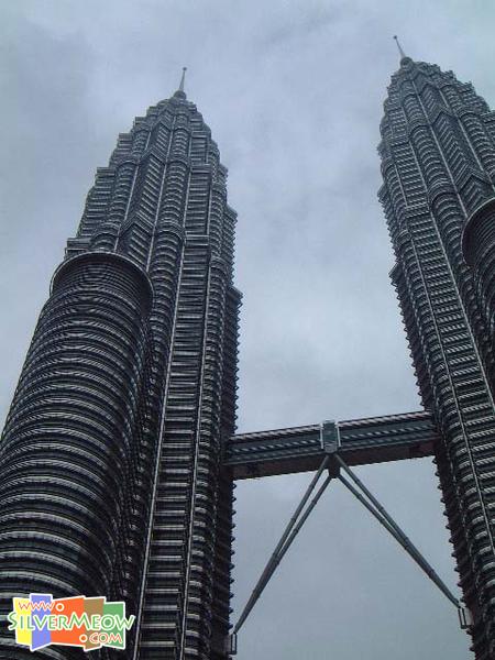 雙子塔底部仰觀