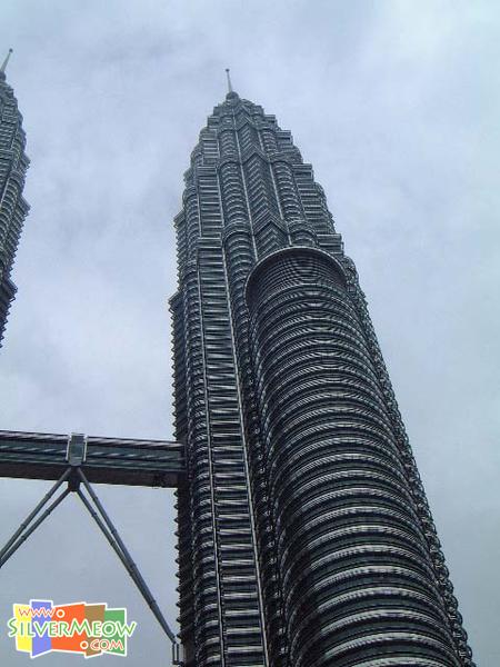 雙子塔底部仰觀