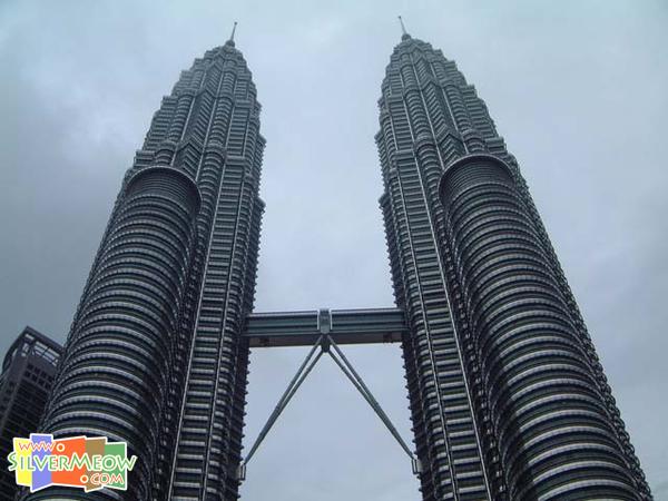 雙子塔底部仰觀