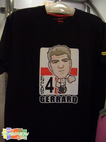 Soccer Toons T-shirt - Steven Gerrard (England)