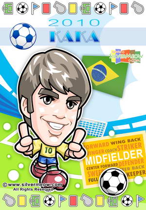 Soccer Toon Poster 2010 - Kaka (Brazil)