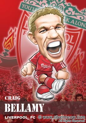 Soccer Toon - Craig Bellamy (Liverpool)