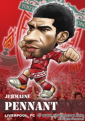 Soccer Player Caricature - Jermaine Pennant (Liverpool)
