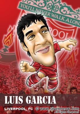 Soccer Player Caricature - Luis Garcia (Liverpool)