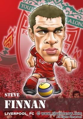 Soccer Player Caricature - Steve Finnan (Liverpool)