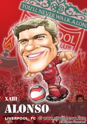 Soccer Toon - Xabi Alonso (Liverpool)