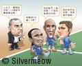 Football Comic May 08 - Mission Impossible:Avram Grant, Didier Drogba, Nicolas Anelka, Andriy Shevchenko