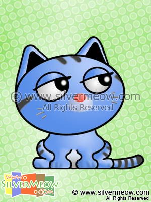 Animal Cartoon - Silver Cat