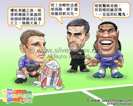 Football Comic Jan 07 - Nuclear Bomb:Shevchenko, Jose Mourinho, Didier Drogba