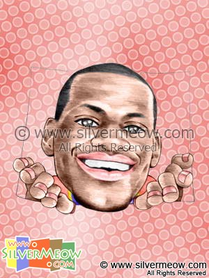 NBA Player Caricature - LeBron James
