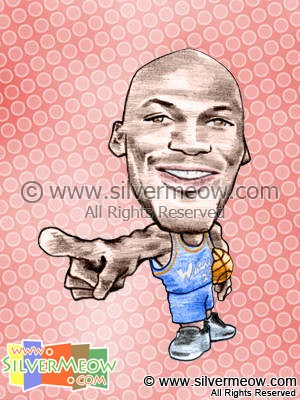 NBA 球星肖像漫畫 - 米高佐敦