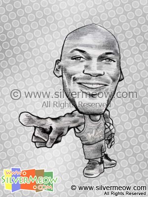 NBA 球星肖像漫畫 - 米高佐敦
