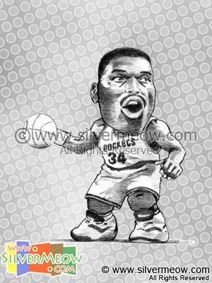 NBA Player Caricature - Hakeem Olajuwon