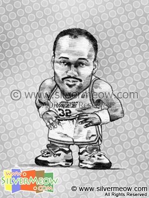 NBA Player Caricature - Karl Malone