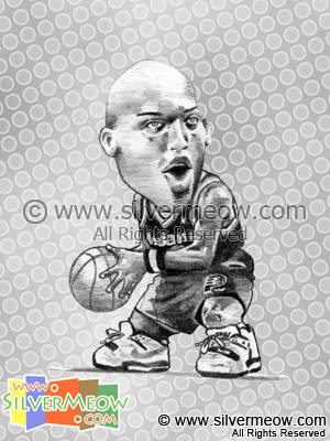 NBA Player Caricature - Reggie Miller