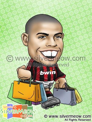 Soccer Player Caricature - Ronaldo (AC Milan)