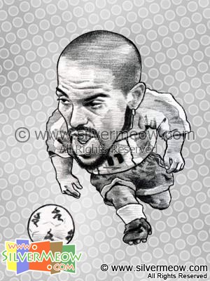足球球星肖像漫画 - 贝隆 (阿根廷)