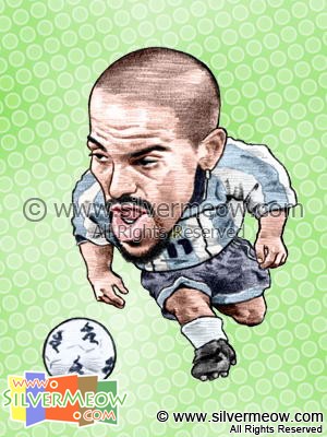 足球球星肖像漫畫 - 華朗 (阿根廷)