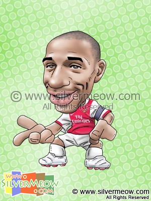 Soccer Player Caricature - Thierry Henry (Arsenal)