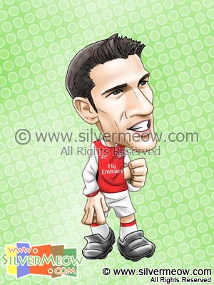 Soccer Player Caricature - Robin Van Persie (Arsenal)