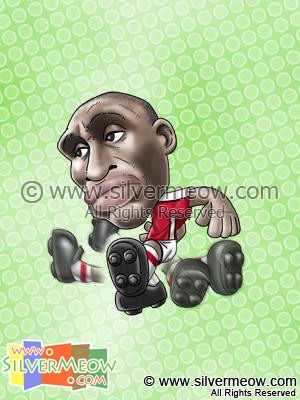 Soccer Player Caricature - Sol Campbell (Arsenal)