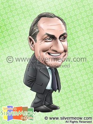 Soccer Player Caricature - Gerard Houllier (Aston Villa)