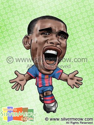 Soccer Player Caricature - Samuel Eto'o (Barcelona)