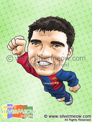 足球球星肖像漫畫 - 沙維奧拿 (巴塞隆拿)