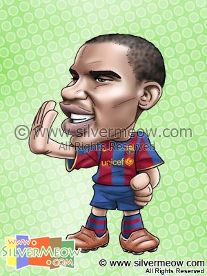 Soccer Player Caricature - Samuel Eto'o (Barcelona)