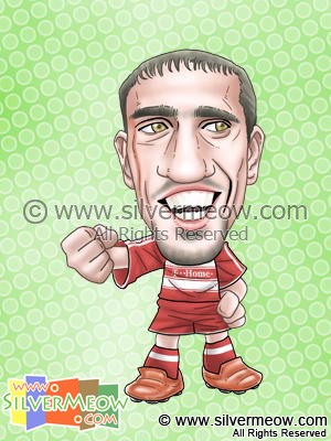 Soccer Player Caricature - Franck Ribery (Bayern Munich)