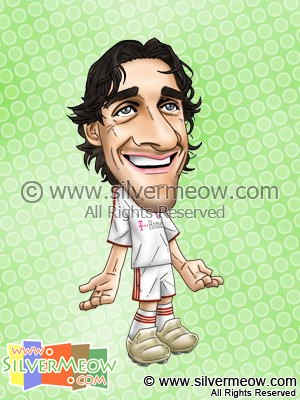 Soccer Player Caricature - Luca Toni (Bayern Munich)