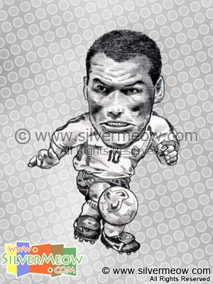 Soccer Player Caricature - Rivaldo (Brazil)