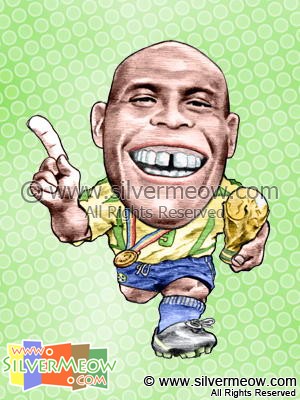 足球球星肖像漫画 - 罗纳尔多 (巴西)