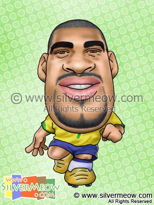 Soccer Player Caricature - Adriano (Brazil)