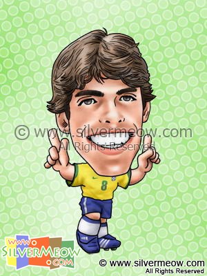 足球球星肖像漫画 - 卡卡 (巴西)