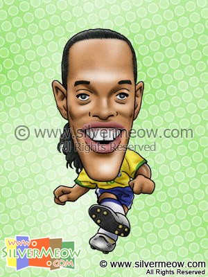 足球球星肖像漫畫 - 朗拿甸奴 (巴西)