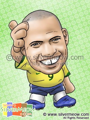 足球球星肖像漫畫 - 朗拿度 (巴西)
