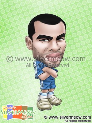 Soccer Player Caricature - Ashley Cole (Chelsea)