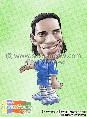 Soccer Player Caricature - Didier Drogba (Chelsea)