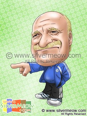Soccer Player Caricature - Scolari (Chelsea)