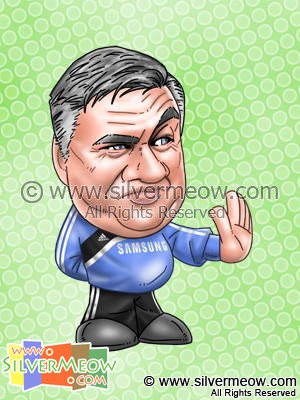 Soccer Player Caricature - Carlo Ancelotti (Chelsea)
