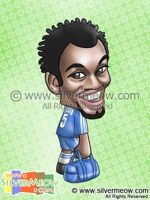 Soccer Player Caricature - Michael Essien (Chelsea)