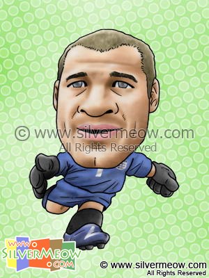 Soccer Player Caricature - Paul Robinson (England)