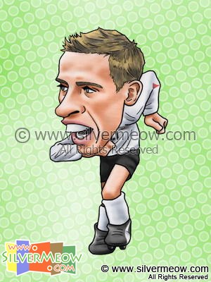 足球球星肖像漫画 - 克劳奇 (英格兰)