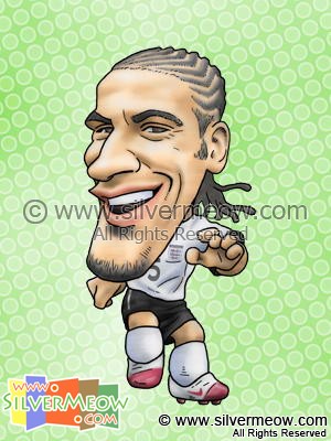 Soccer Player Caricature - Rio Ferdinand (England)