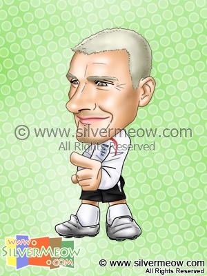 足球球星肖像漫画 - 贝克汉姆 (英格兰)